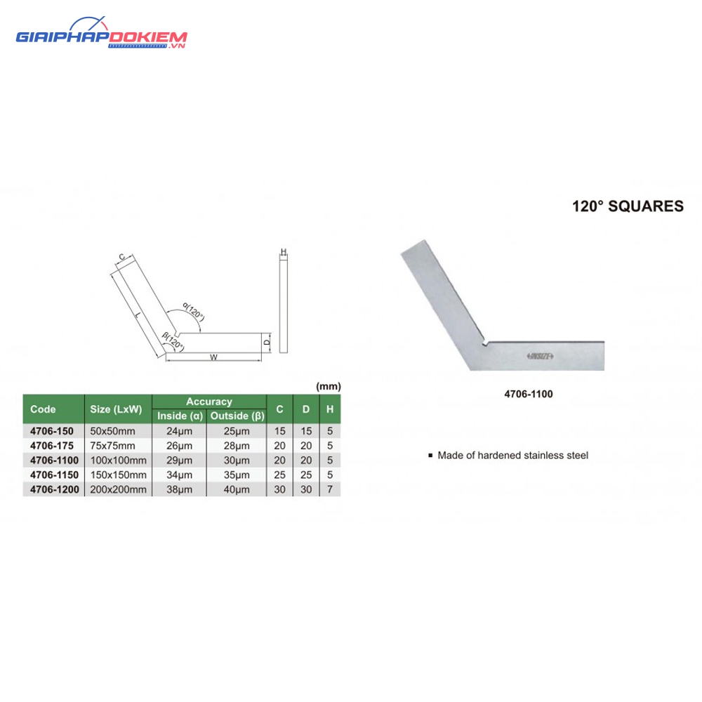 Thước đo góc INSIZE 4706-150 3 Thước đo góc INSIZE 4706-150 - Ảnh 2