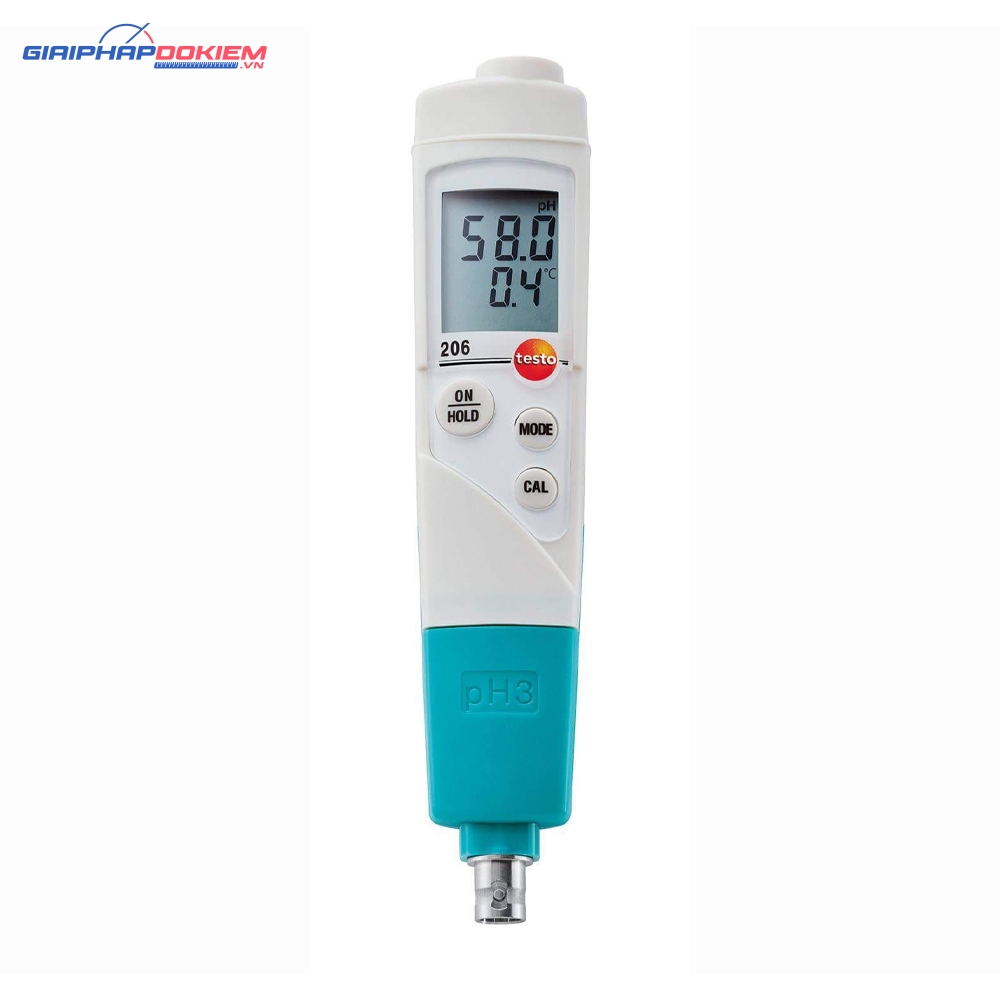 Máy Đo PH, Nhiệt Độ Testo 206-pH3 (0563 2063) (0 ~ 80 °C; 0~14 pH, Instrument kit, chưa bao gồm điện cực) 2 Máy Đo PH, Nhiệt Độ Testo 206-pH3 (0563 2063) (0 ~ 80 °C; 0~14 pH, Instrument kit, chưa bao gồm điện cực)