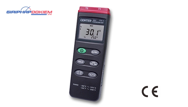 Máy đo nhiệt độ 2 kênh CENTER 301 2 Máy đo nhiệt độ 2 kênh CENTER 301