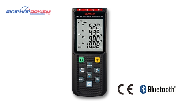 Máy đo nhiệt độ 4 kênh không dây CENTER 521 2 Máy đo nhiệt độ 4 kênh không dây CENTER 521