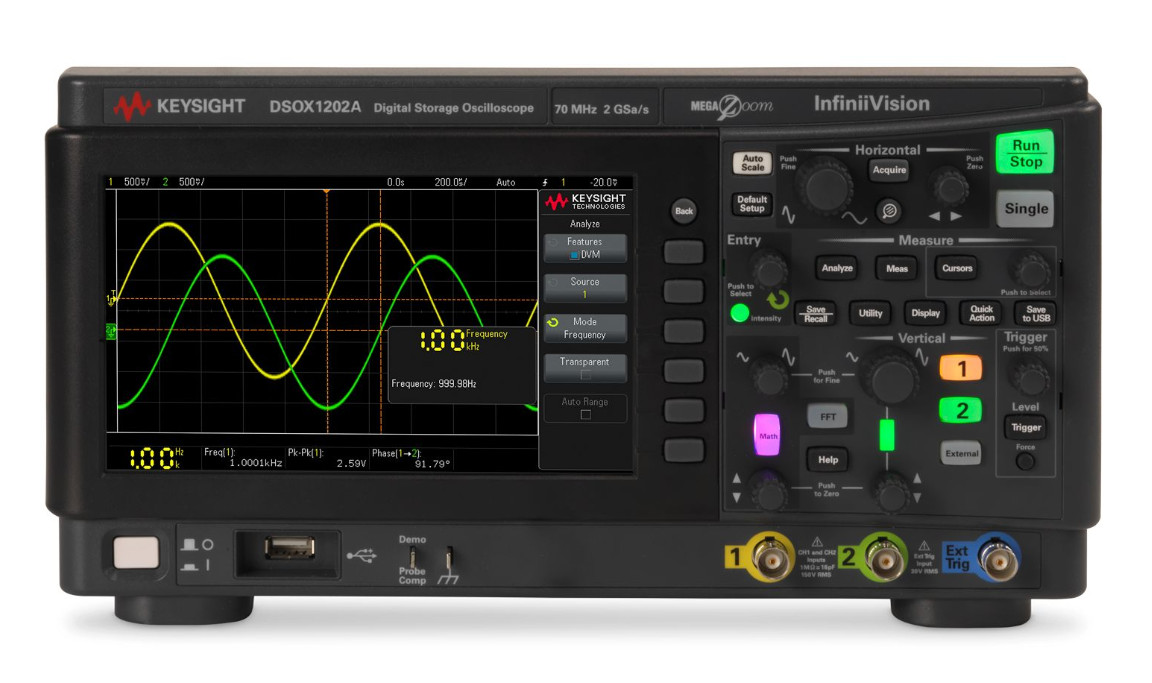 Máy hiện sóng số KEYSIGHT DSOX1202A (70Mhz, 2 CH, 2 GSa/s) 2 Máy hiện sóng số KEYSIGHT DSOX1202A (70Mhz, 2 CH, 2 GSa/s)