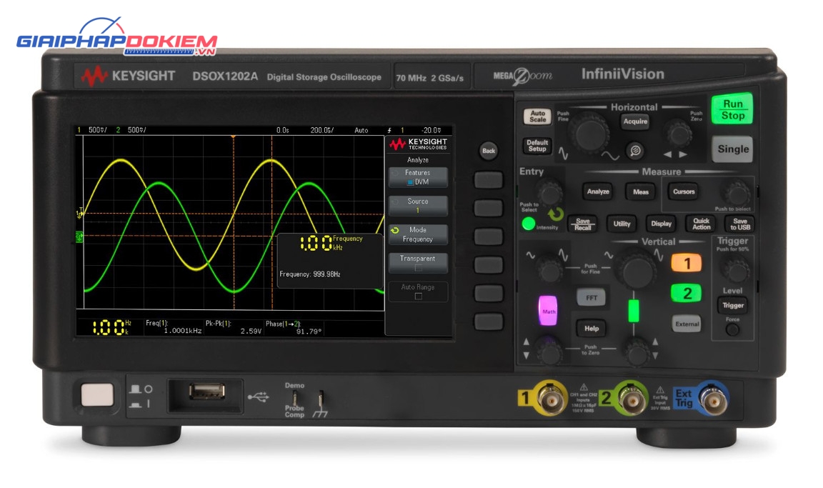Máy hiện sóng số KEYSIGHT DSOX1202A (70Mhz, 2 CH, 2 GSa/s) 2 Máy hiện sóng số KEYSIGHT DSOX1202A (70Mhz, 2 CH, 2 GSa/s)