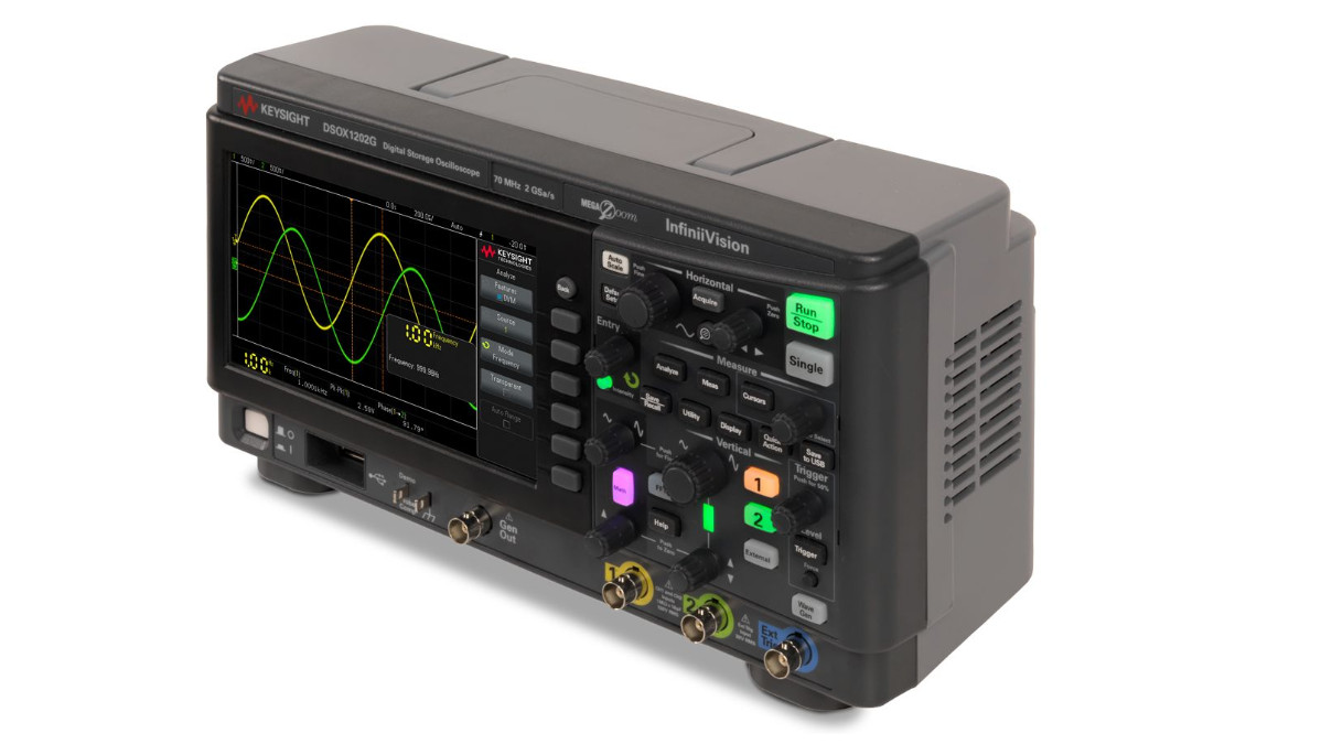 Máy hiện sóng số KEYSIGHT DSOX1202G ( 70Mhz, 2 CH, 2 GSa/s, WaveGen 20-MHz ) 3 Máy hiện sóng số KEYSIGHT DSOX1202G ( 70Mhz, 2 CH, 2 GSa/s, WaveGen 20-MHz ) - Ảnh 2