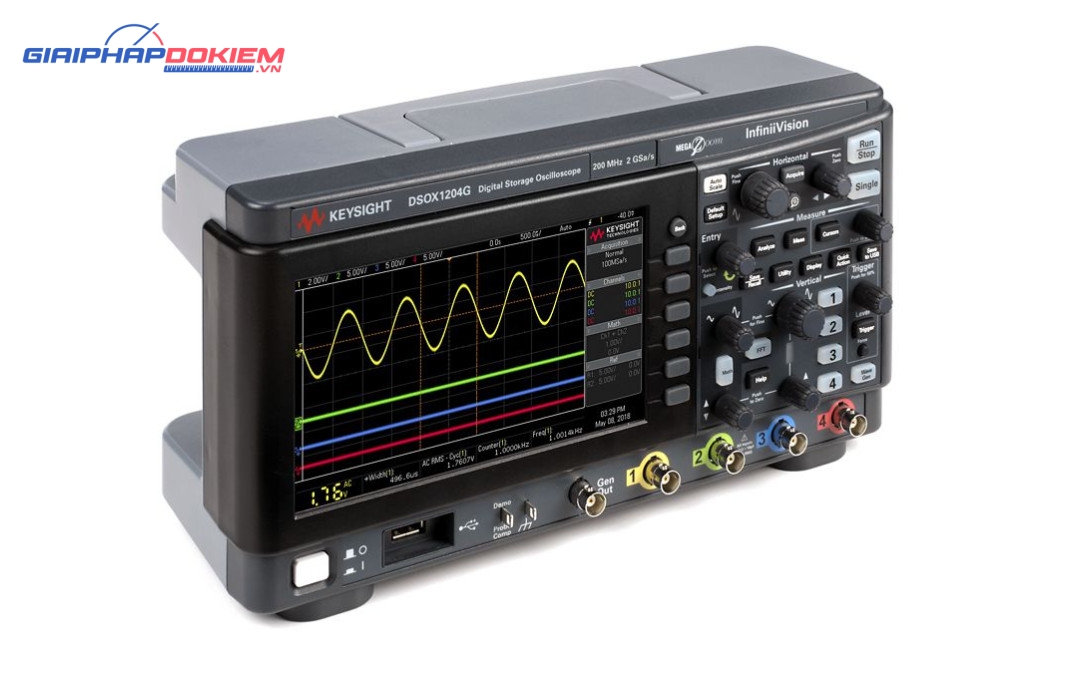 Máy hiện sóng số KEYSIGHT DSOX1204G (70Mhz, 4 CH, 2 GSa/s, WaveGen 20MHz ) 3 Máy hiện sóng số KEYSIGHT DSOX1204G (70Mhz, 4 CH, 2 GSa/s, WaveGen 20MHz ) - Ảnh 2