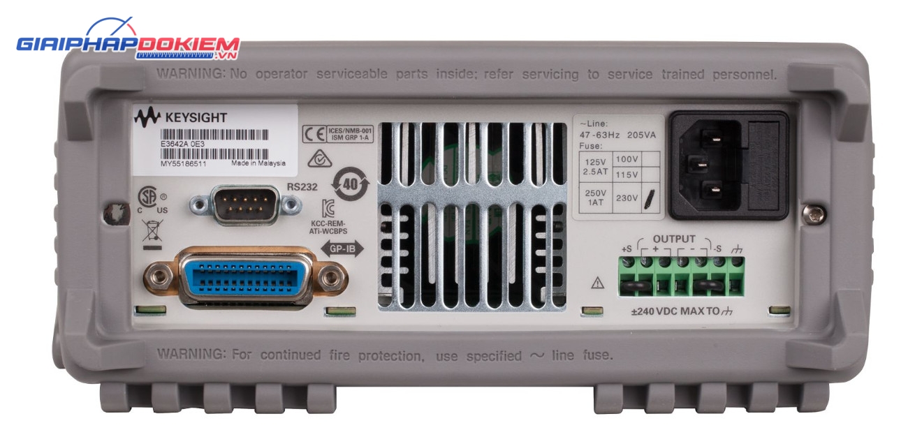 Bộ nguồn DC 1 đầu ra với 2 dải tùy chọn KEYSIGHT E3642A (0-8V/5A & 0-20V/2.5, 50W) 4 Bộ nguồn DC 1 đầu ra với 2 dải tùy chọn KEYSIGHT E3642A (0-8V/5A & 0-20V/2.5, 50W) - Ảnh 3