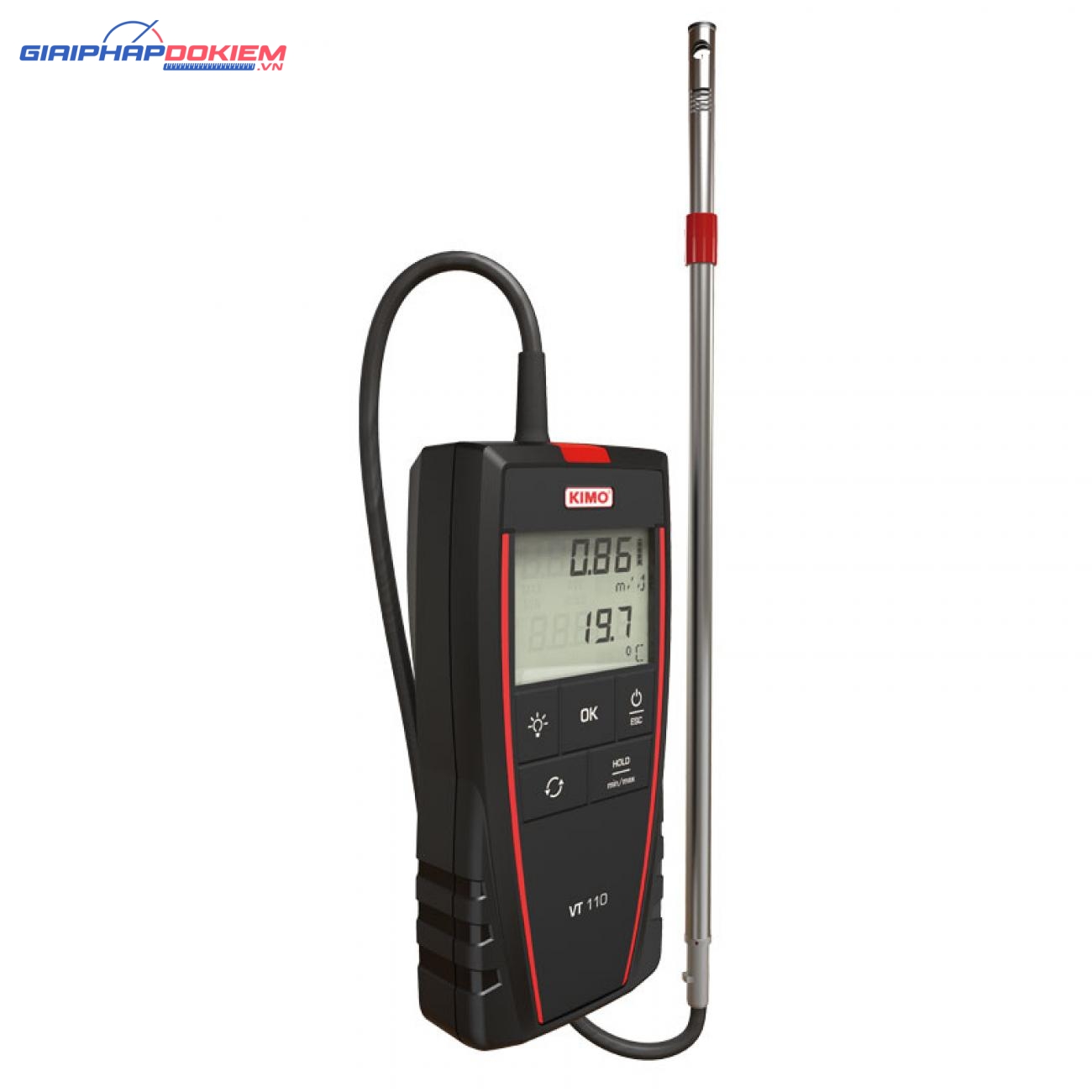 Máy đo tốc độ gió, lưu lượng gió KIMO VT110 4 Máy đo tốc độ gió, lưu lượng gió hotwire KIMO VT110