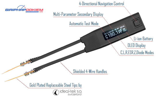 Nhíp đo LCR linh kiện dán SMD Smart Tweezers ST5S (100 Hz-10 kHz) 3 Nhíp đo LCR linh kiện dán SMD Smart Tweezers ST5S (100 Hz-10 kHz)