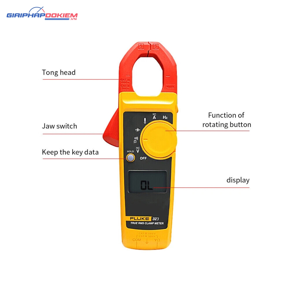 Ampe kìm FLUKE 323 (AC 400A; True RMS) 13 Ampe kìm FLUKE 323 (AC 400A; True RMS) - Ảnh 2