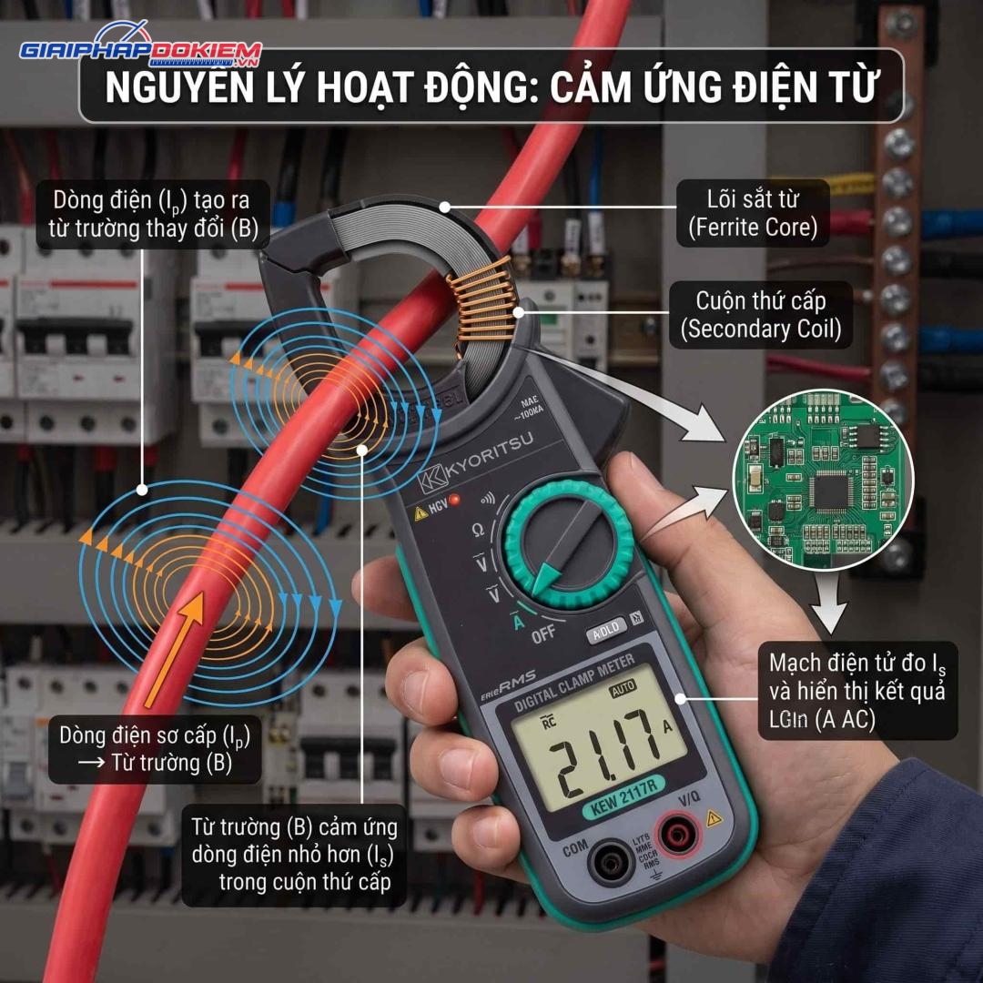 Ampe kìm là gì? Cấu tạo, nguyên lý hoạt động, ứng dụng của đồng hồ ampe kìm 21 Ampe kìm là gì