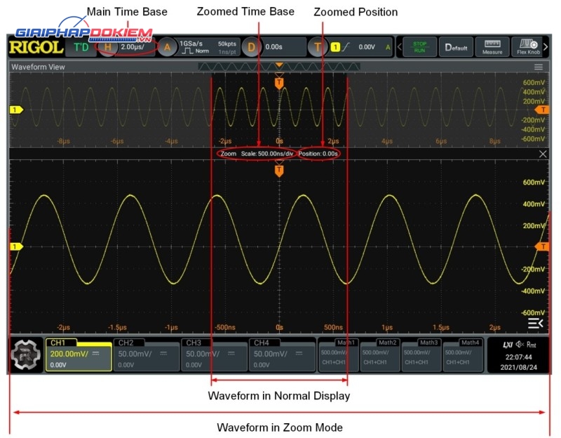 Máy hiện sóng oscilloscope Rigol DHO1074 (70Mhz, 4 kênh) 11 Máy hiện sóng oscilloscope Rigol DHO1074 (70Mhz, 4 kênh) - Ảnh 5