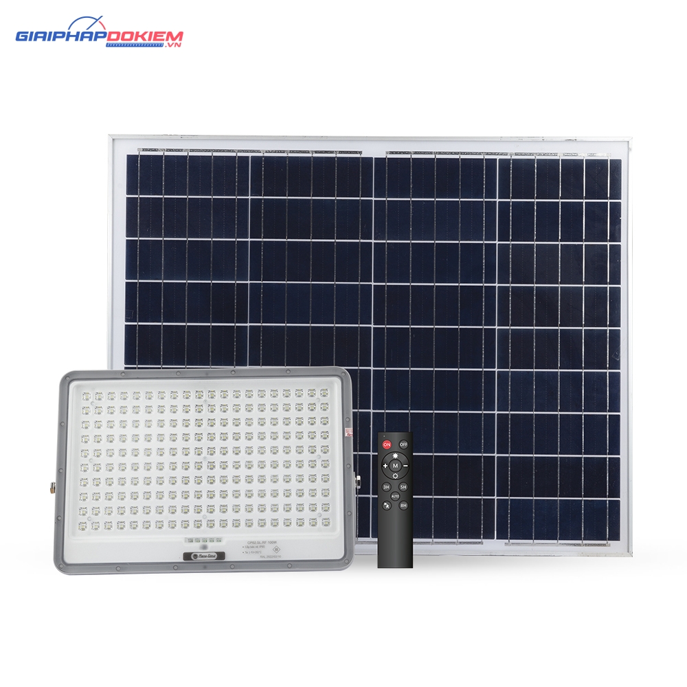 Đèn chiếu pha năng lượng mặt trời CP02.SL.RF 100W 2 Đèn chiếu pha năng lượng mặt trời CP02.SL.RF 100W