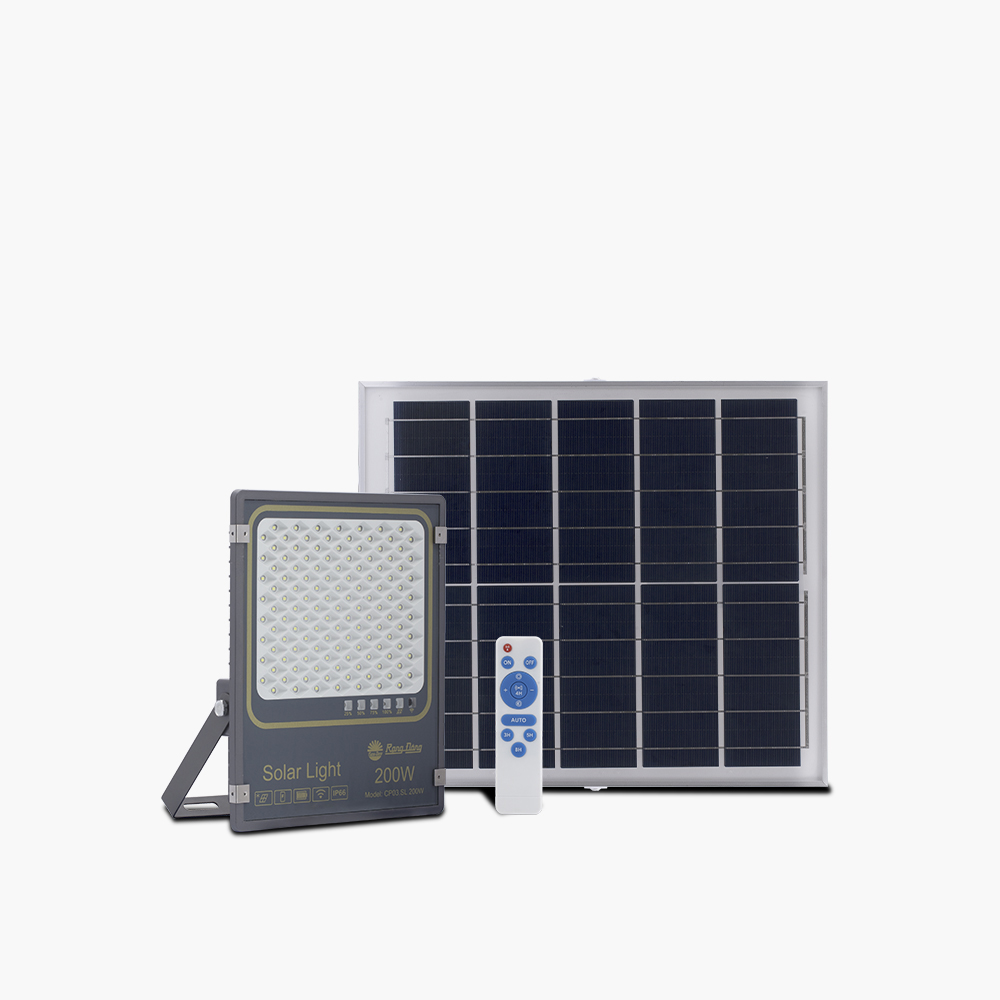 Đèn LED chiếu pha năng lượng mặt trời CP03.SL 200W 2 Đèn LED chiếu pha năng lượng mặt trời CP03.SL 200W