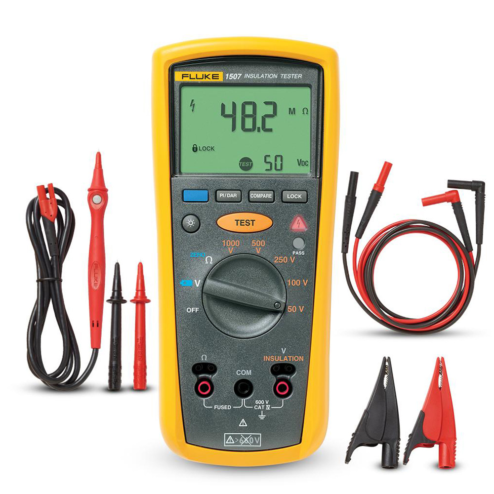 MÁY ĐO ĐIỆN TRỞ CÁCH ĐIỆN FLUKE 1507 (1000V, 10GΩ) 21 MÁY ĐO ĐIỆN TRỞ CÁCH ĐIỆN FLUKE 1507 (1000V, 10GΩ) - Ảnh 8