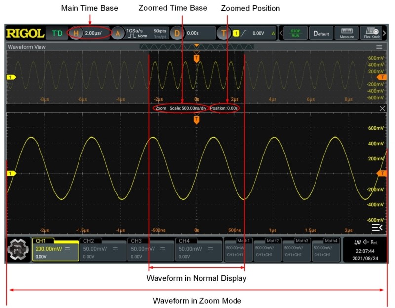 Máy hiện sóng oscilloscope Rigol DHO1104 (100Mhz, 4 kênh) 10 Máy hiện sóng oscilloscope Rigol DHO1104 (100Mhz, 4 kênh) - Ảnh 5