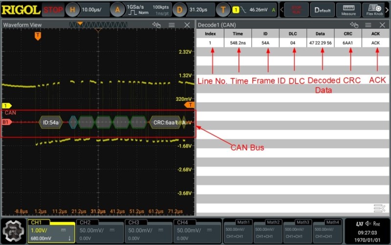 Máy hiện sóng oscilloscope Rigol DHO1104 (100Mhz, 4 kênh) 9 Máy hiện sóng oscilloscope Rigol DHO1104 (100Mhz, 4 kênh) - Ảnh 4