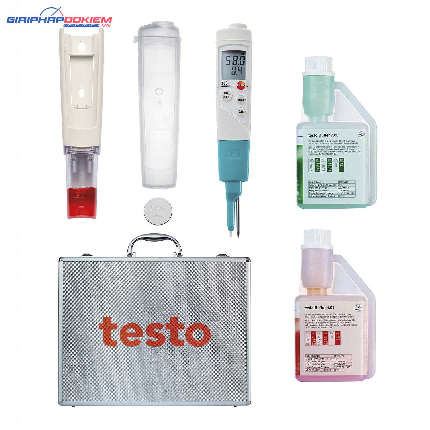 Bộ dụng cụ đo pH/nhiệt độ Testo 206 pH2 (0563 2066) 4 Bộ dụng cụ đo pH/nhiệt độ Testo 206 pH2 (0563 2066)