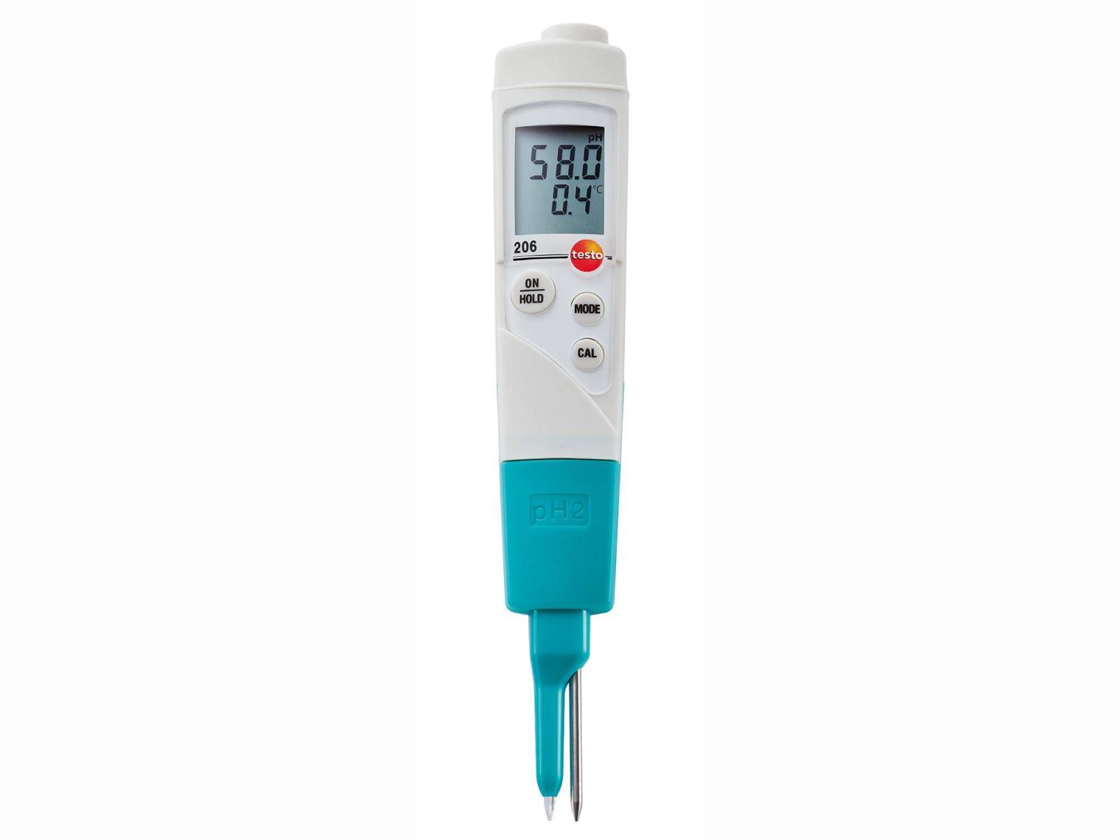 Bộ dụng cụ đo pH/nhiệt độ Testo 206 pH2 (0563 2066) 10 Bộ dụng cụ đo pH/nhiệt độ Testo 206 pH2 (0563 2066)