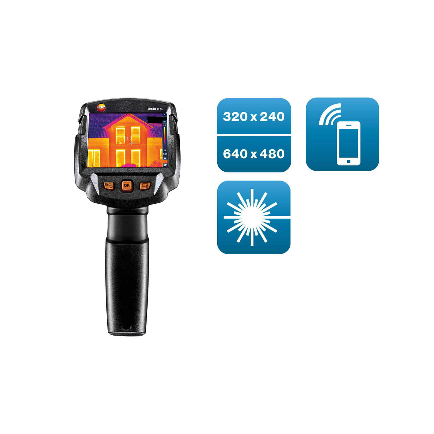 Camera nhiệt Testo 872 (320 x 240 pixel, + 650 ° C) 3 Testo 872