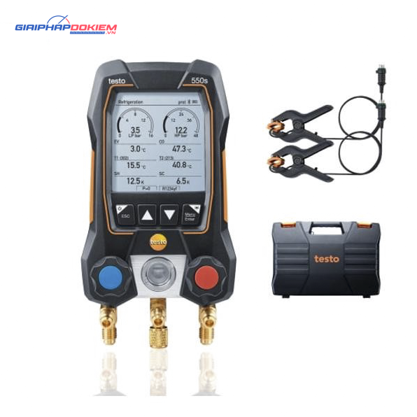 Bộ đồng hồ đo áp suất gas lạnh Testo 550s Basic Set 5 Testo 550s Basic Set