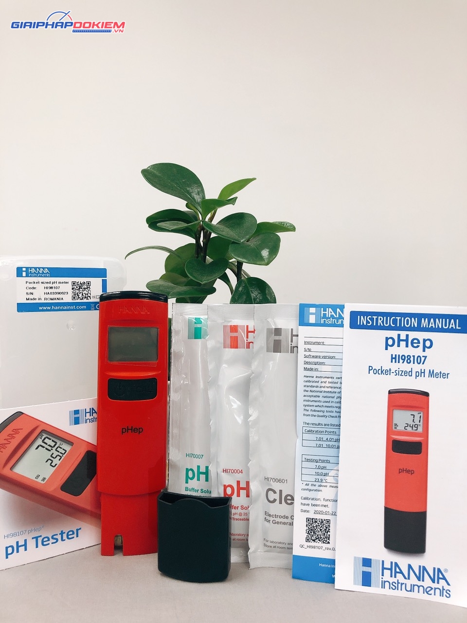 Bút Đo pH/Nhiệt Độ Hanna HI98107 3 Bút Đo pH/Nhiệt Độ Hanna HI98107 - Ảnh 2