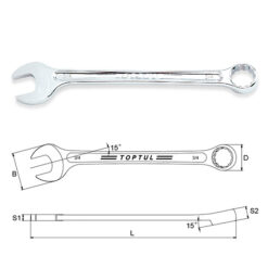 Cờ lê vòng miệng 15&deg; TOPTUL ACEX