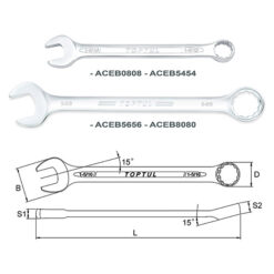 Cờ lê vòng miệng Toptul hệ inch ACEB