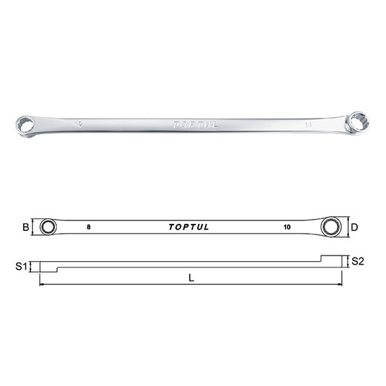 Cờ lê sao 2 đầu vòng TOPTUL AAAP