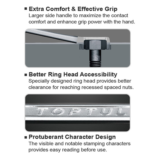 Cờ lê vòng miệng Toptul AABW 3 Cờ lê vòng miệng Toptul AABW - Ảnh 3
