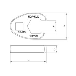 Đầu Nối (Cần Xiết Lực) 3/8” TOPTUL AEAV 3 p 160922 07401