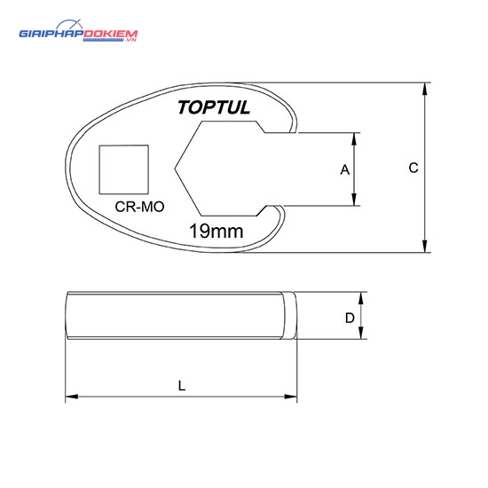 Đầu Nối (Cần Xiết Lực) 3/8” TOPTUL AEAV 2 Đầu Nối (Cần Xiết Lực) 3/8” TOPTUL AEAV - Ảnh 2