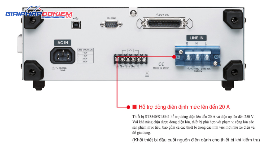 Thiết bị kiểm tra dòng rò Hioki ST5540 6 Thiết bị kiểm tra dòng rò Hioki ST5540 - Ảnh 3