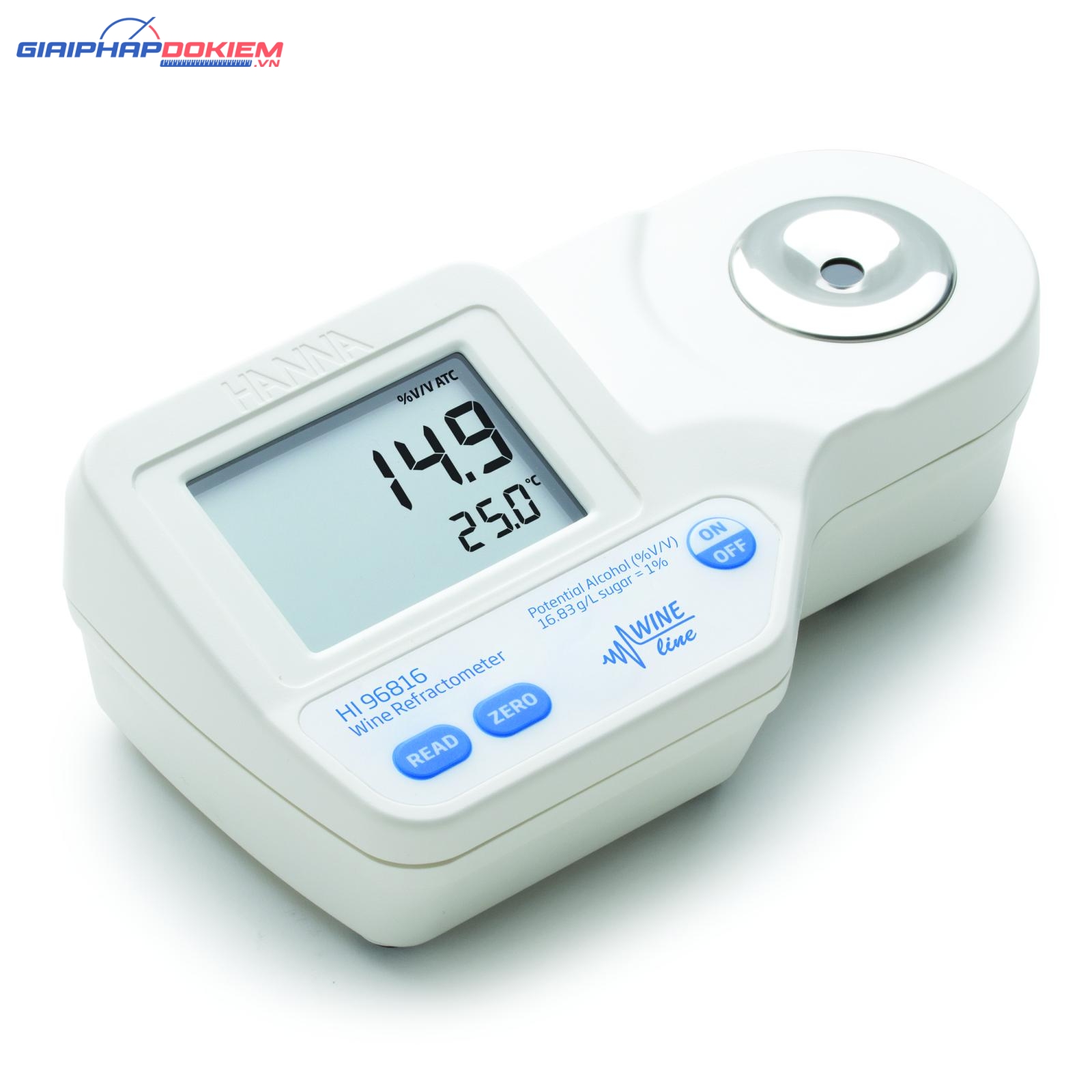 Khúc Xạ Kế Đo Nồng Độ Cồn Cho Rượu, Nước Ủ Nho, Nước Ép HANNA HI96816 2 Khúc Xạ Kế Đo Nồng Độ Cồn Cho Rượu, Nước Ủ Nho, Nước Ép HANNA HI96816