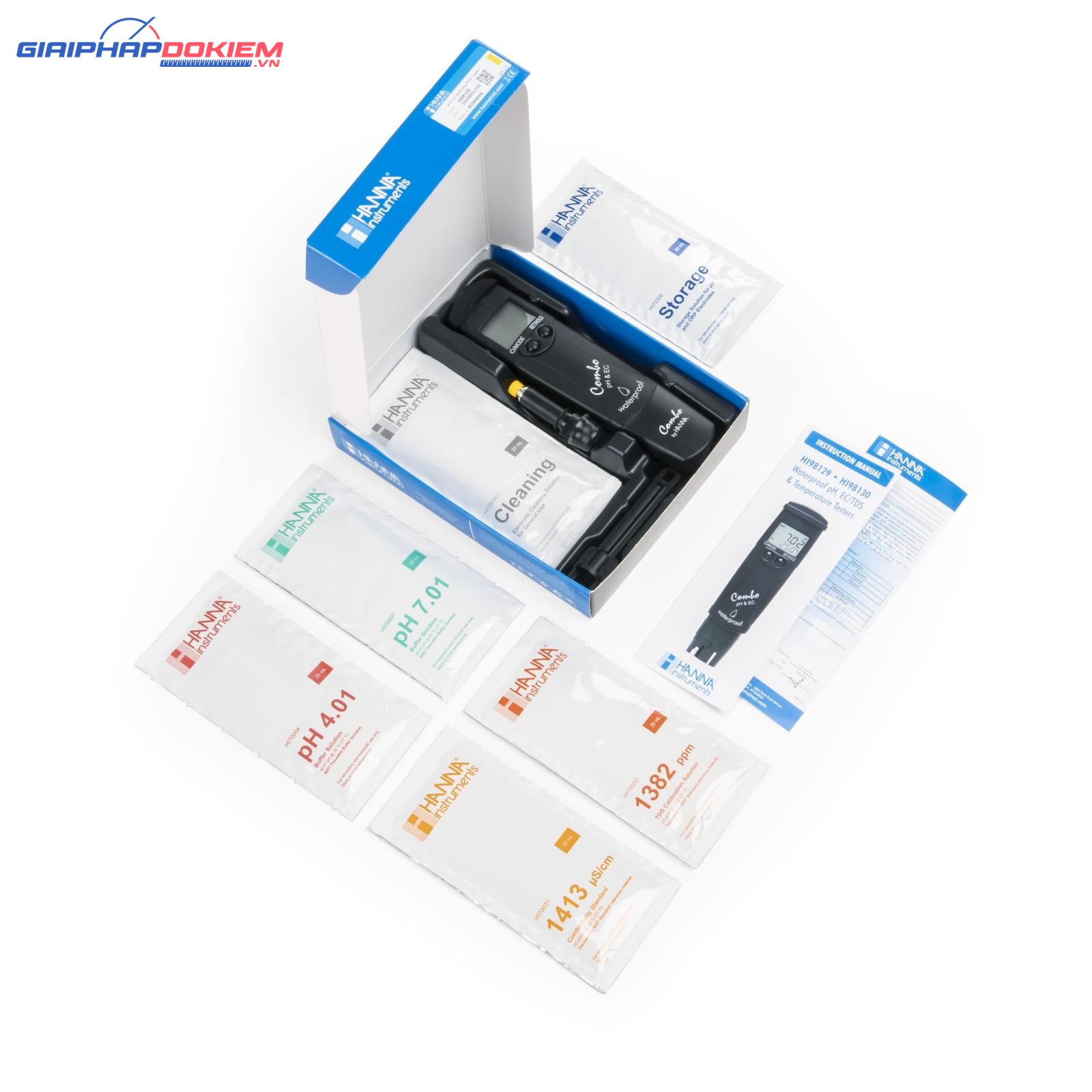 Bút đo pH/Độ dẫn /TDS/Nhiệt Độ HANNA HI98129 3 Bút đo pH/Độ dẫn /TDS/Nhiệt Độ HANNA HI98129 - Ảnh 2