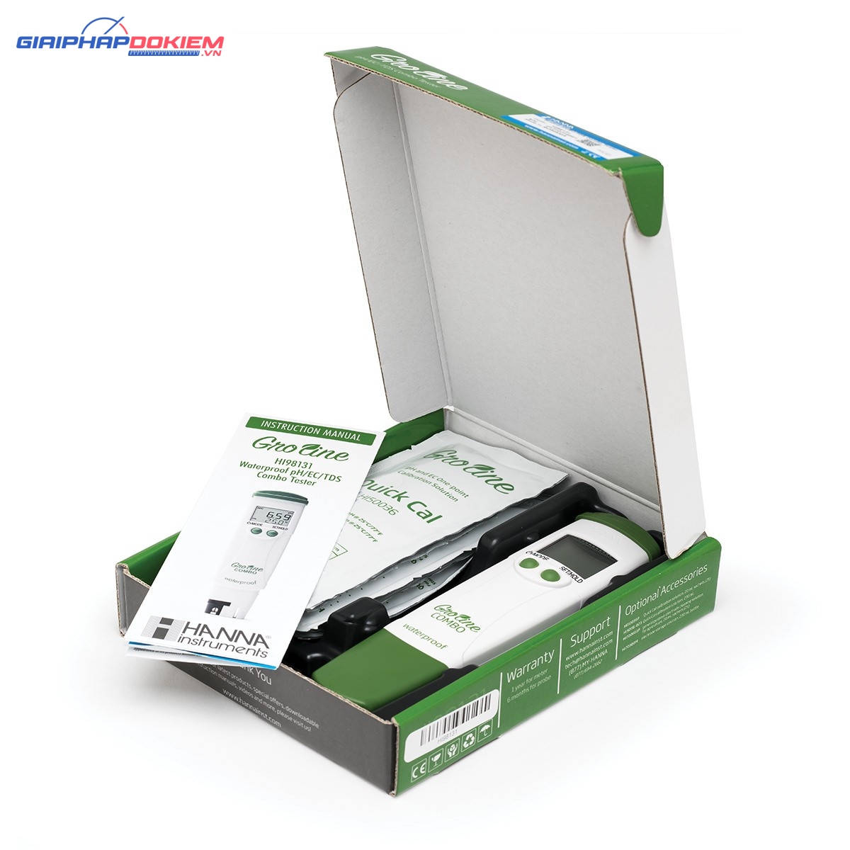Bút Đo pH/EC/TDS/Nhiệt Độ GROLINE HANNA HI98131 3 Bút Đo pH/EC/TDS/Nhiệt Độ GROLINE HANNA HI98131 - Ảnh 2