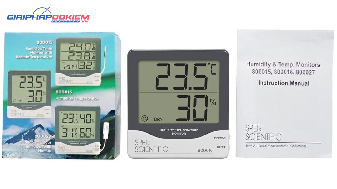 Máy đo độ ẩm và nhiệt độ Sper Scientific 800016 5 Máy đo độ ẩm và nhiệt độ Sper Scientific 800016 - Ảnh 2