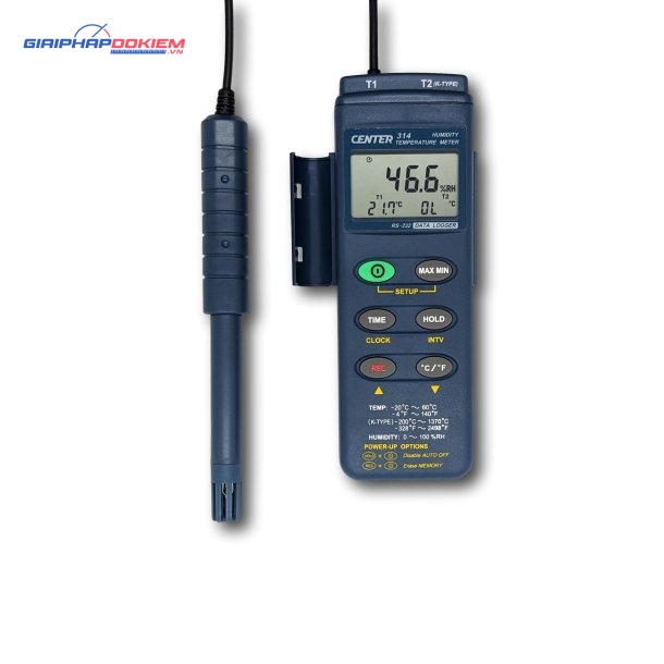 Máy đo nhiệt độ độ ẩm 2 kênh CENTER 314 8 Máy đo nhiệt độ độ ẩm 2 kênh CENTER 314