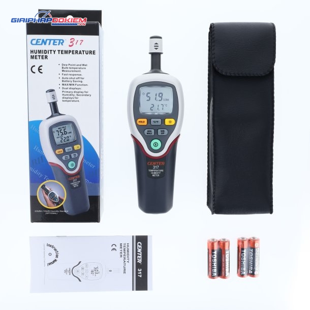 Máy đo nhiệt độ độ ẩm CENTER 317 (Điểm sương, Bóng đèn Web) 16 Máy đo nhiệt độ độ ẩm CENTER 317 (Điểm sương, Bóng đèn Web) - Ảnh 8