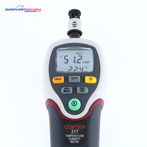 Máy đo nhiệt độ độ ẩm CENTER 317 (Điểm sương, Bóng đèn Web) 11 Máy đo nhiệt độ độ ẩm CENTER 317 (Điểm sương, Bóng đèn Web) - Ảnh 3