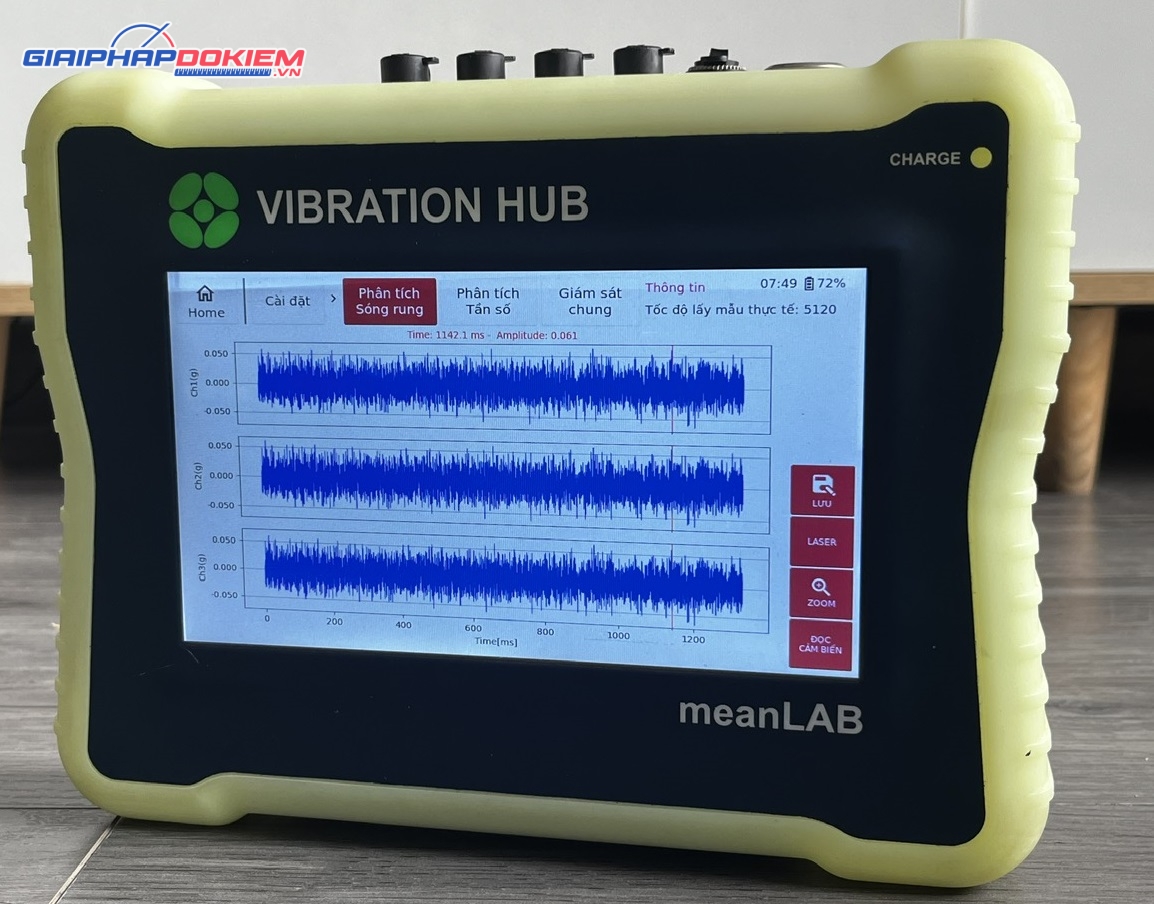 Máy đo rung động Meanlab Vibration HUB 2 Máy đo rung động Meanlab Vibration HUB