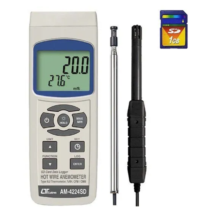 Máy đo gió và độ ẩm dây nóng LUTRON AM-4224SD
