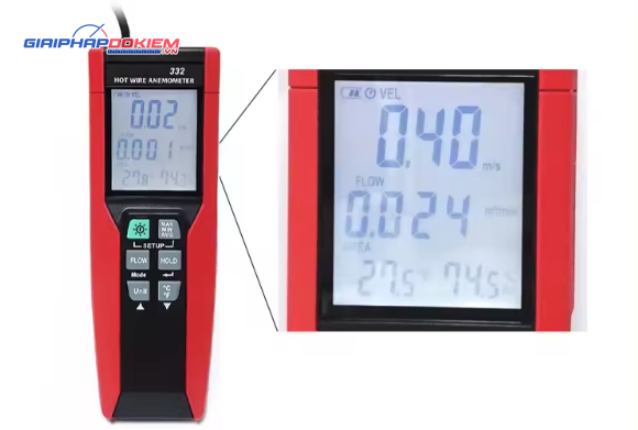 Máy đo gió dây nóng CENTER 332 9 Máy đo gió dây nóng CENTER 332 - Ảnh 2