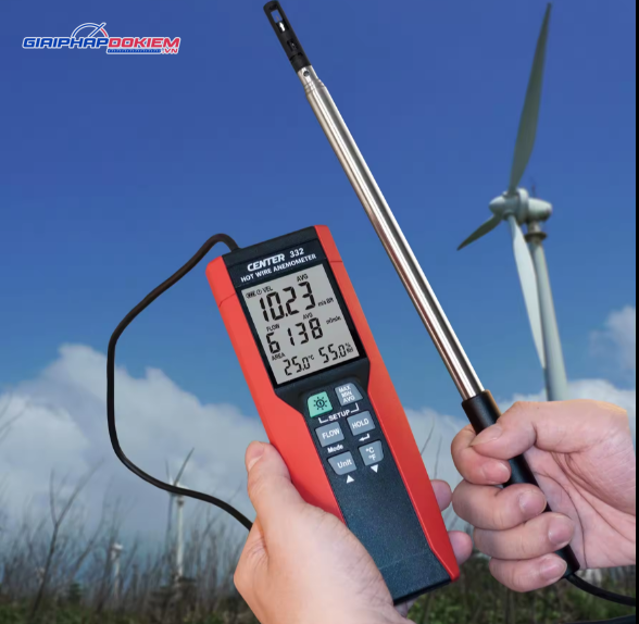 Máy đo gió dây nóng CENTER 332 11 Máy đo gió dây nóng CENTER 332 - Ảnh 4