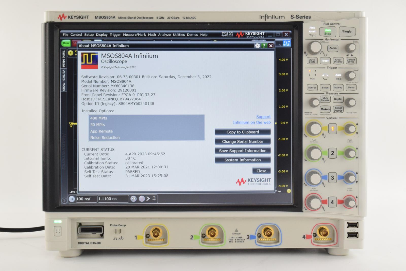 Máy hiện sóng số KEYSIGHT MSOS804A 20 KEYSIGHT MSOS804A