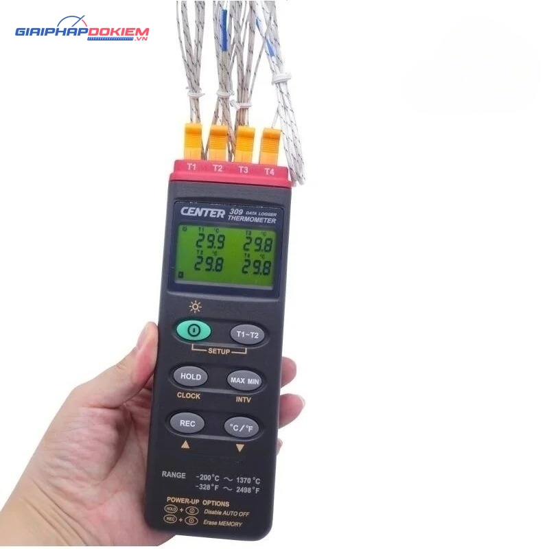 Máy đo nhiệt độ ghi dữ liệu bốn kênh CENTER 309 8 Máy đo nhiệt độ ghi dữ liệu bốn kênh CENTER 309 - Ảnh 2