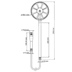 Đầu đo tốc độ gió, lưu lượng gió và nhiệt độ môi trường KIMO SVH-100 11 013 kimo 100 mm fluegelradsonde fuer c310 svh 100 2