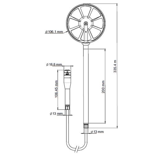 Đầu đo tốc độ gió, lưu lượng gió và nhiệt độ môi trường KIMO SVH-100 8 Đầu đo tốc độ gió, lưu lượng gió và nhiệt độ môi trường KIMO SVH-100 - Ảnh 4