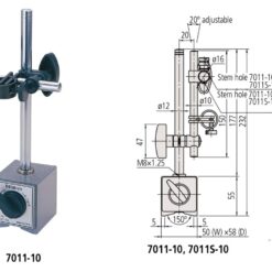 Đế từ gá đồng hồ so/điều chỉnh tinh Mitutoyo 7011S-10 18 1522768090 de tu gan dong ho so 7011s 10 mitutoyo nhat