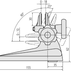 Đế gá Panme loại điều chỉnh góc xoay Mitutoyo 156-101-10 21 156 101 10 d2 eps