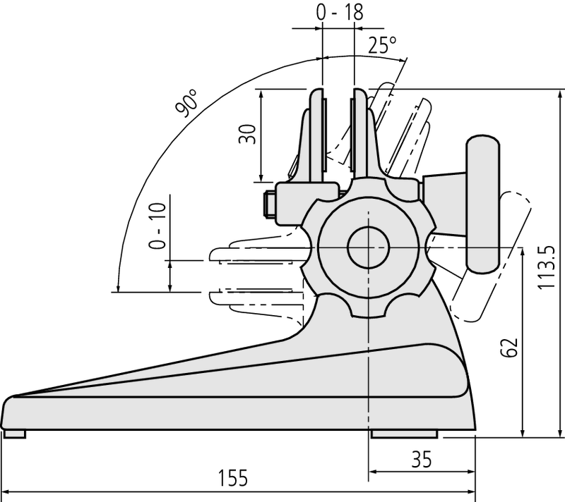 Đế gá Panme loại điều chỉnh góc xoay Mitutoyo 156-101-10 13 Đế gá Panme loại điều chỉnh góc xoay Mitutoyo 156-101-10 - Ảnh 9