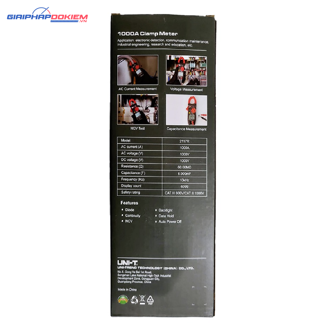 Ampe kìm AC UNI-T UNI-T 2117R 8 Ampe kìm AC UNI-T UNI-T 2117R - Ảnh 2
